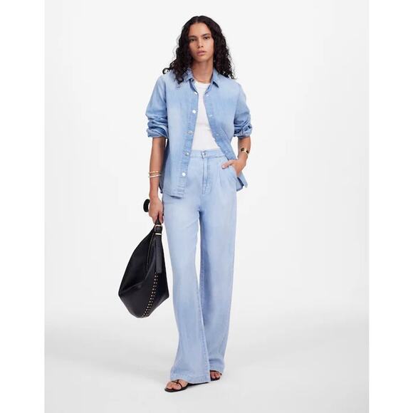 $138 Madewell Harlow Wide Leg Trouser Jeans - 25 - Picture 1 of 11